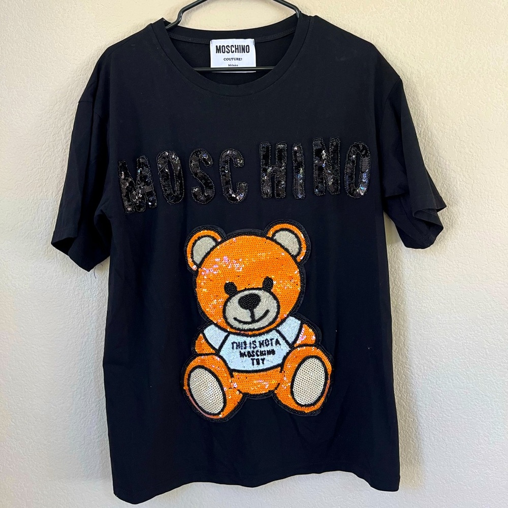 MOSCHINO Couture Bear Large T-Shirt Sequence